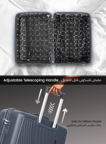 WAVEX Series 4-Piece Premium Polypropylene Luggage Set