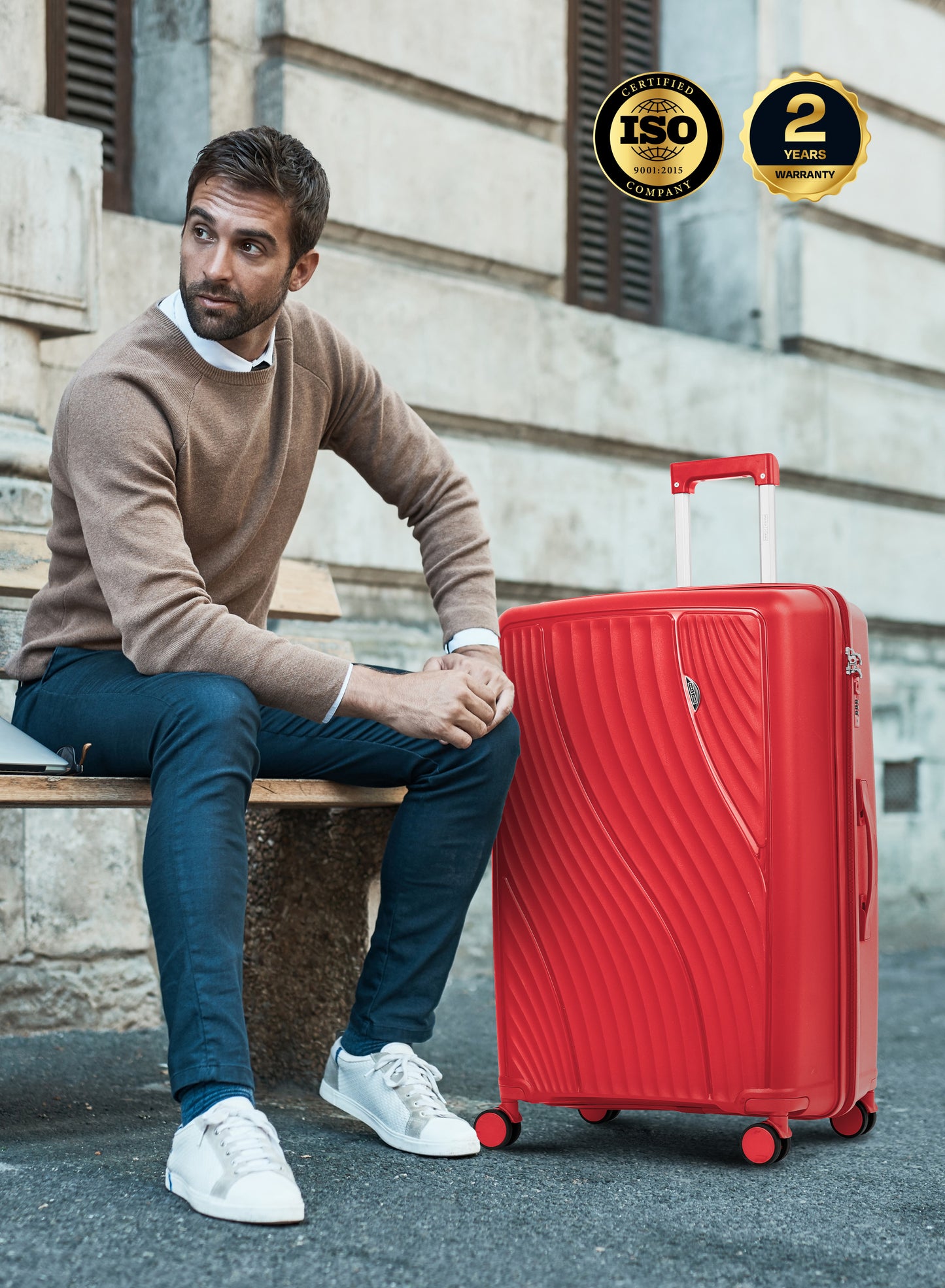 WAVEX Series 4-Piece Premium Polypropylene Luggage Set