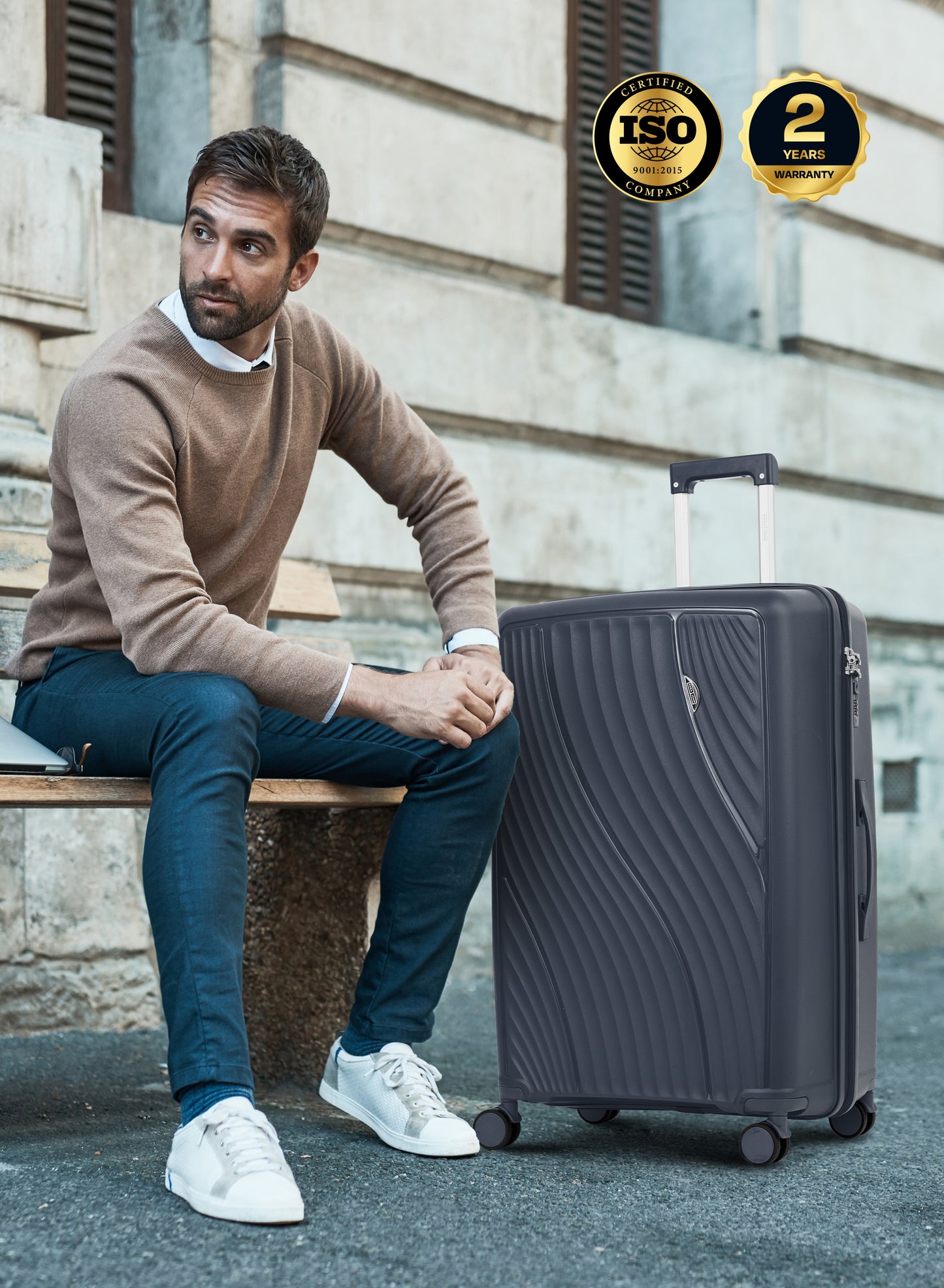 WAVEX Series 4-Piece Premium Polypropylene Luggage Set