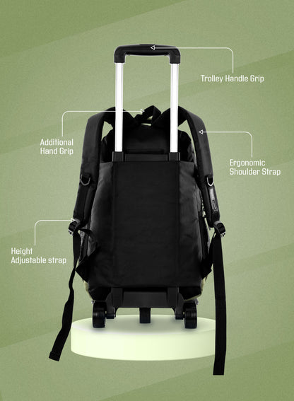 Parajohn Trolley Backpack – 18” Rolling School Bag with Wheels & Telescopic Handle  PARAJOHN UAE