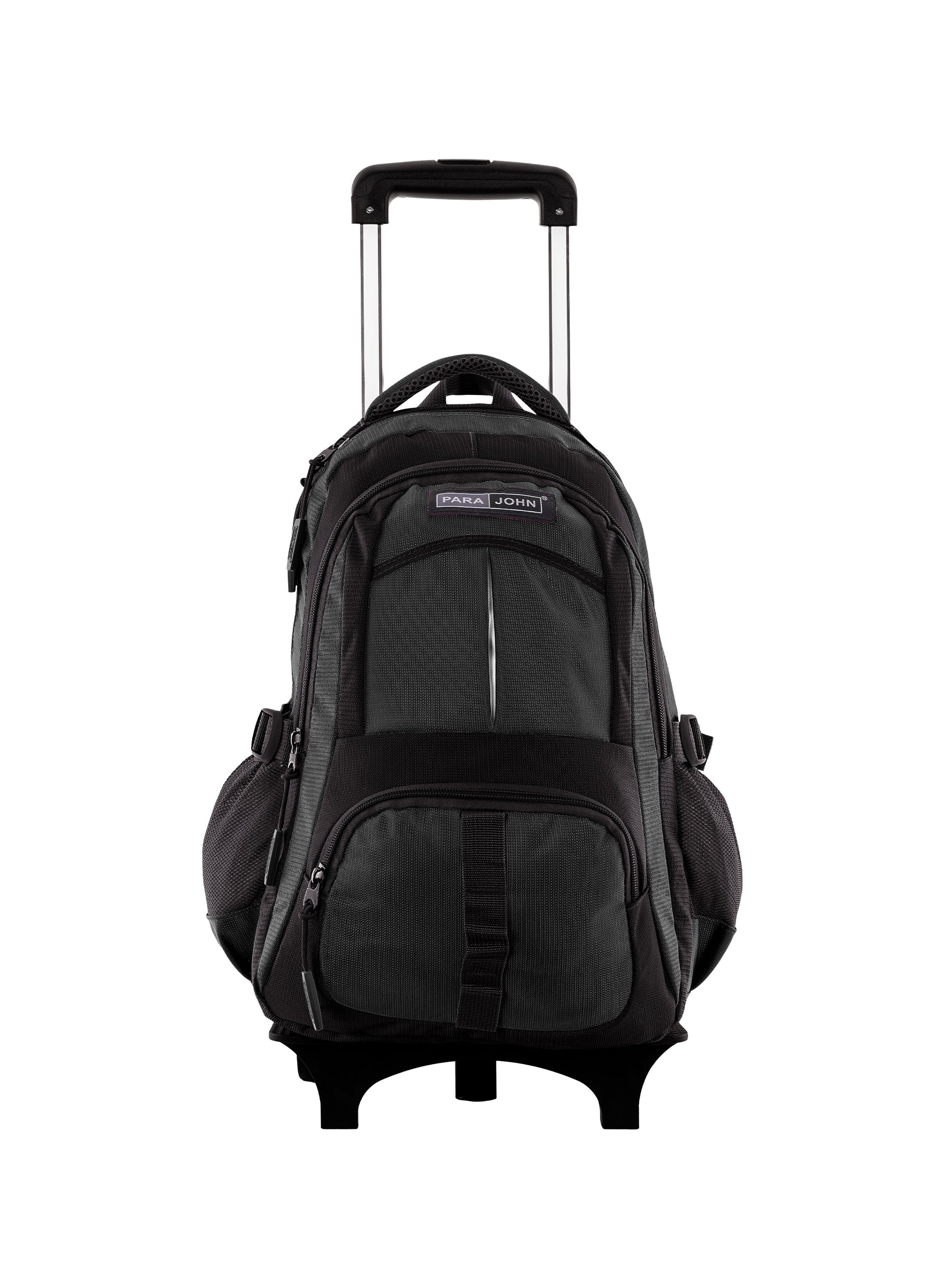 Parajohn Trolley Backpack with Wheels – Rolling School & Travel Backpack with Telescopic Handle, Heavy Duty Wheels & Multiple Compartments (16”, 18”, 20”)  PARAJOHN UAE