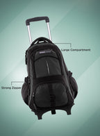 Parajohn Trolley Backpack with Wheels – Rolling School & Travel Backpack with Telescopic Handle, Heavy Duty Wheels & Multiple Compartments (16”, 18”, 20”)  PARAJOHN UAE