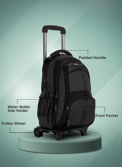 Parajohn Trolley Backpack with Wheels – Rolling School & Travel Backpack with Telescopic Handle, Heavy Duty Wheels & Multiple Compartments (16”, 18”, 20”)  PARAJOHN UAE