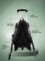 Parajohn Trolley Backpack with Wheels – Rolling School & Travel Backpack with Telescopic Handle, Heavy Duty Wheels & Multiple Compartments (16”, 18”, 20”)  PARAJOHN UAE