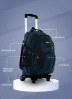 Parajohn Trolley Backpack – 18” Rolling School Bag with Wheels & Telescopic Handle  PARAJOHN UAE