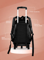 Parajohn Trolley Backpack – 18” Rolling School Bag with Wheels & Telescopic Handle  PARAJOHN UAE