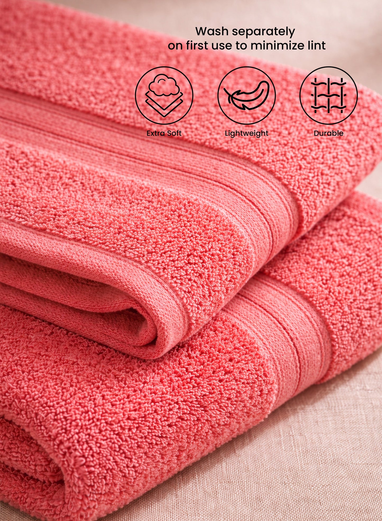 Parrylife Solo Bath Towel70x140 CM Soft Touch & Eco-Friendly Cotton Blend Towel with Solid Color Fastness  PARAJOHN UAE