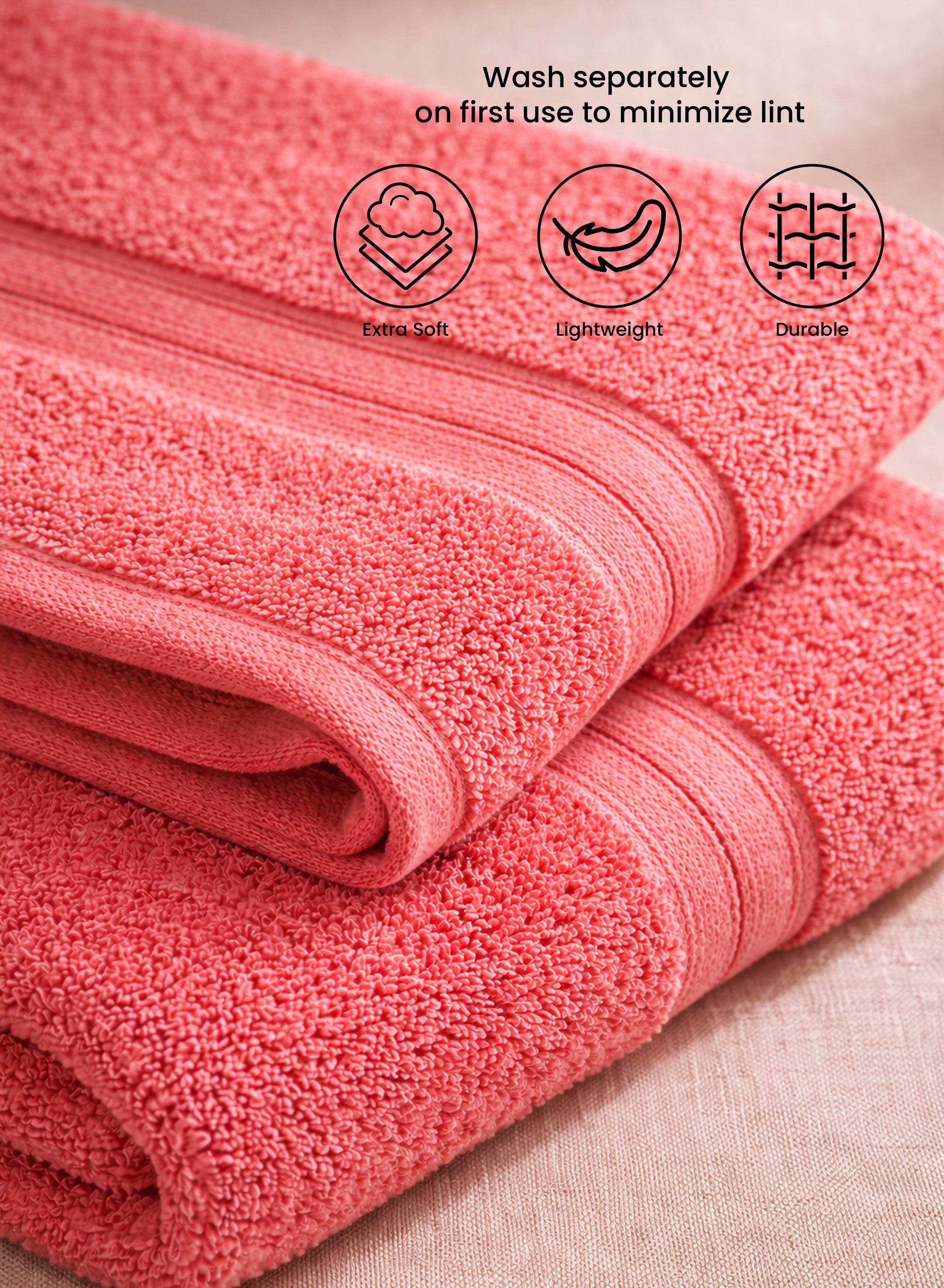 Parrylife Solo Bath Towel70x140 CM Soft Touch & Eco-Friendly Cotton Blend Towel with Solid Color Fastness  PARAJOHN UAE