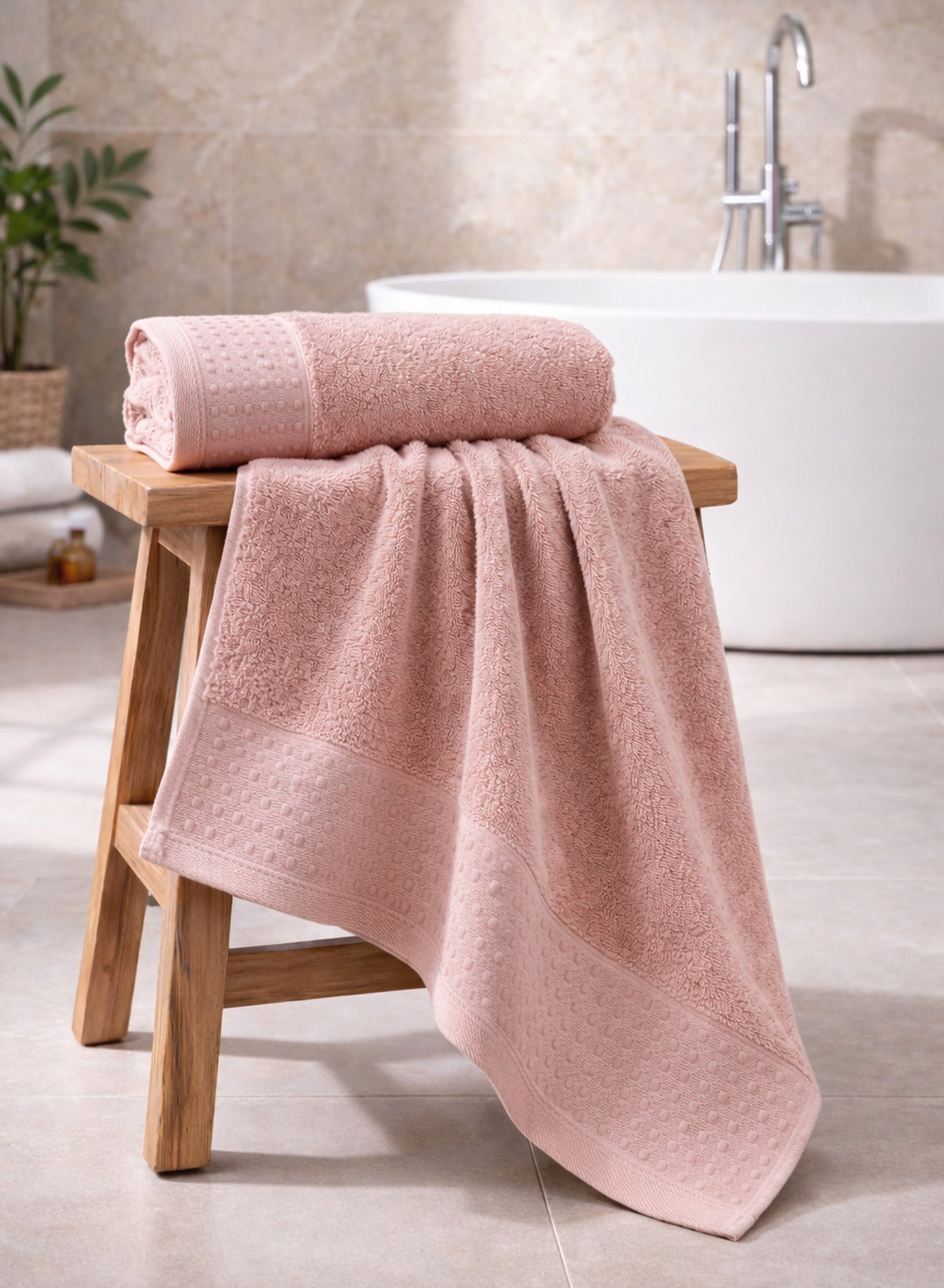 Parrylife Comfort Plus Bath Towel – Soft & Highly Absorbent Cotton Blend, Fade-Resistant, 70×140 cm  PARAJOHN UAE