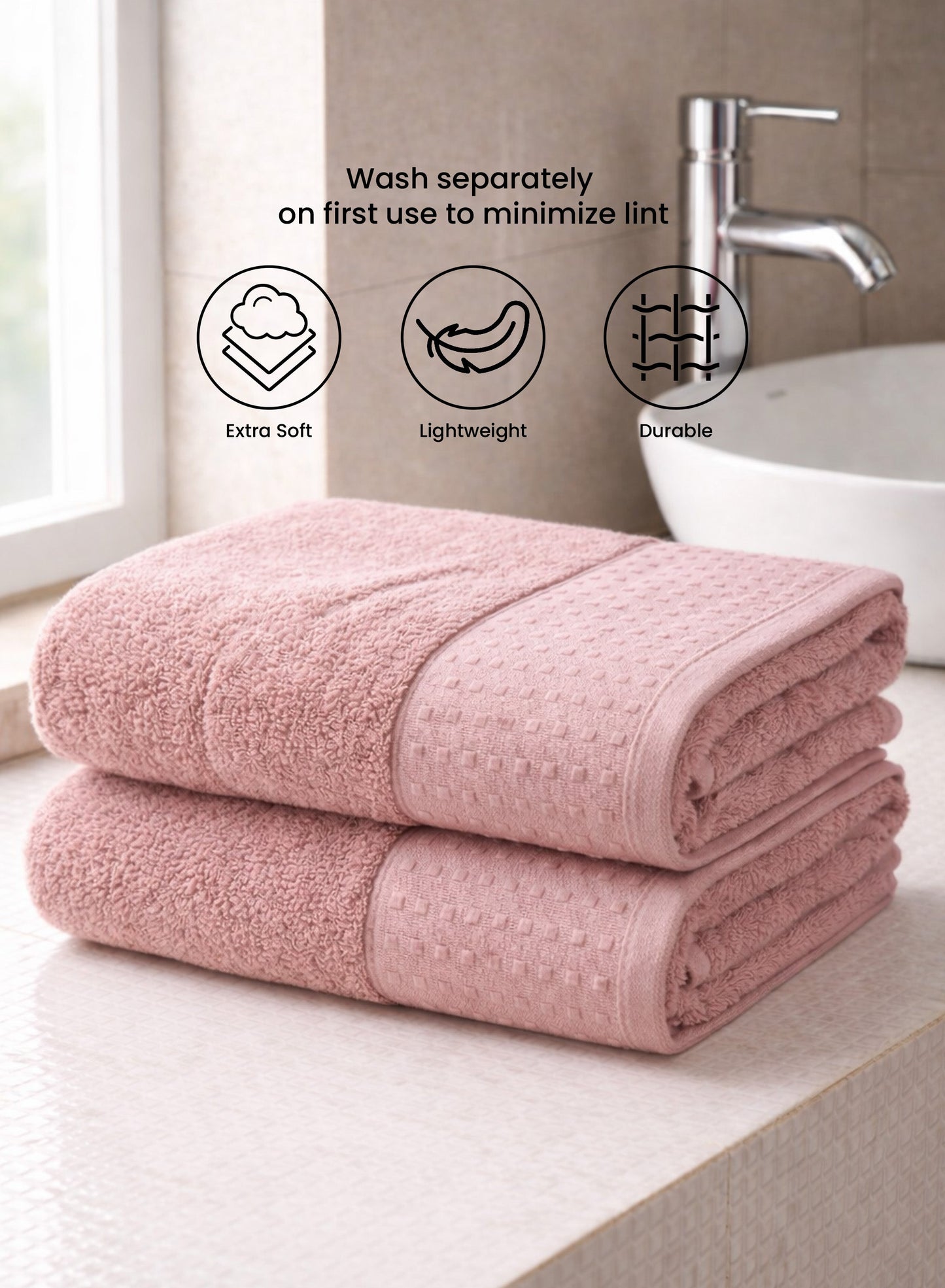 Parrylife Comfort Plus Bath Towel – Soft & Highly Absorbent Cotton Blend, Fade-Resistant, 70×140 cm  PARAJOHN UAE
