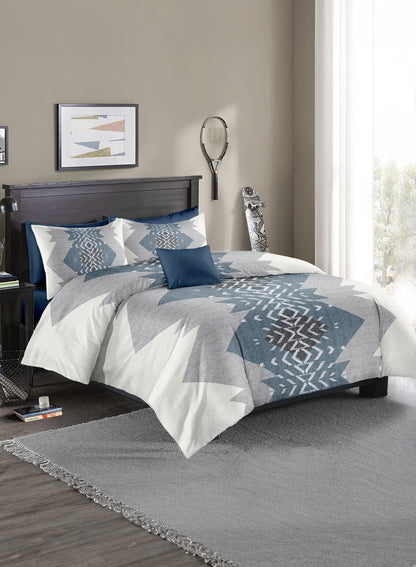 Parajohn Parry Life 4-Piece Microfiber Comforter Set – Ultra Soft Bedding Set with Fitted Sheet, Pillow Cases & Cushion (Breathable, Lightweight)  PARAJOHN UAE