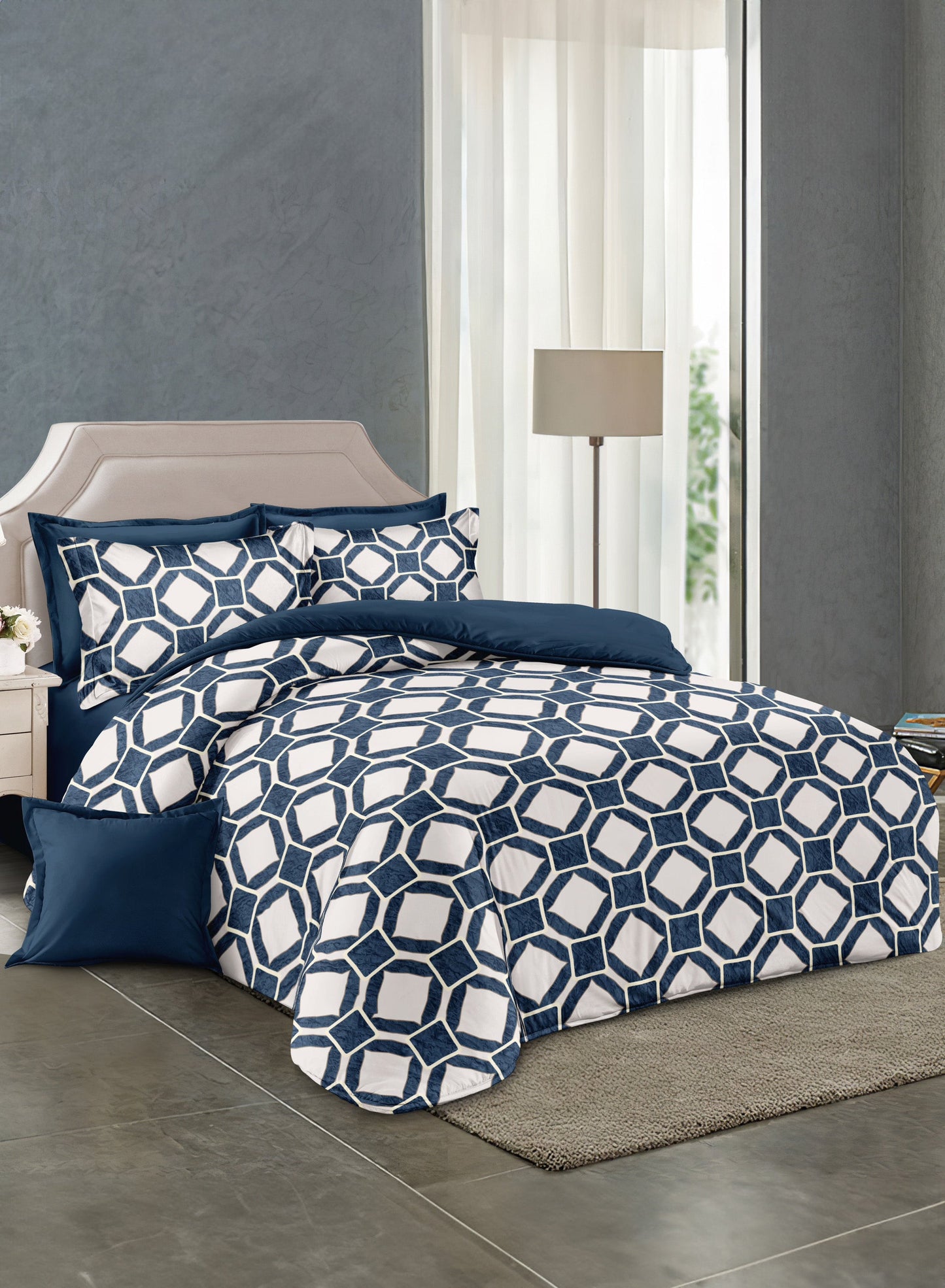Parajohn Parry Life 4-Piece Microfiber Comforter Set – Ultra Soft Bedding Set with Fitted Sheet, Pillow Cases & Cushion (Breathable, Lightweight)  PARAJOHN UAE