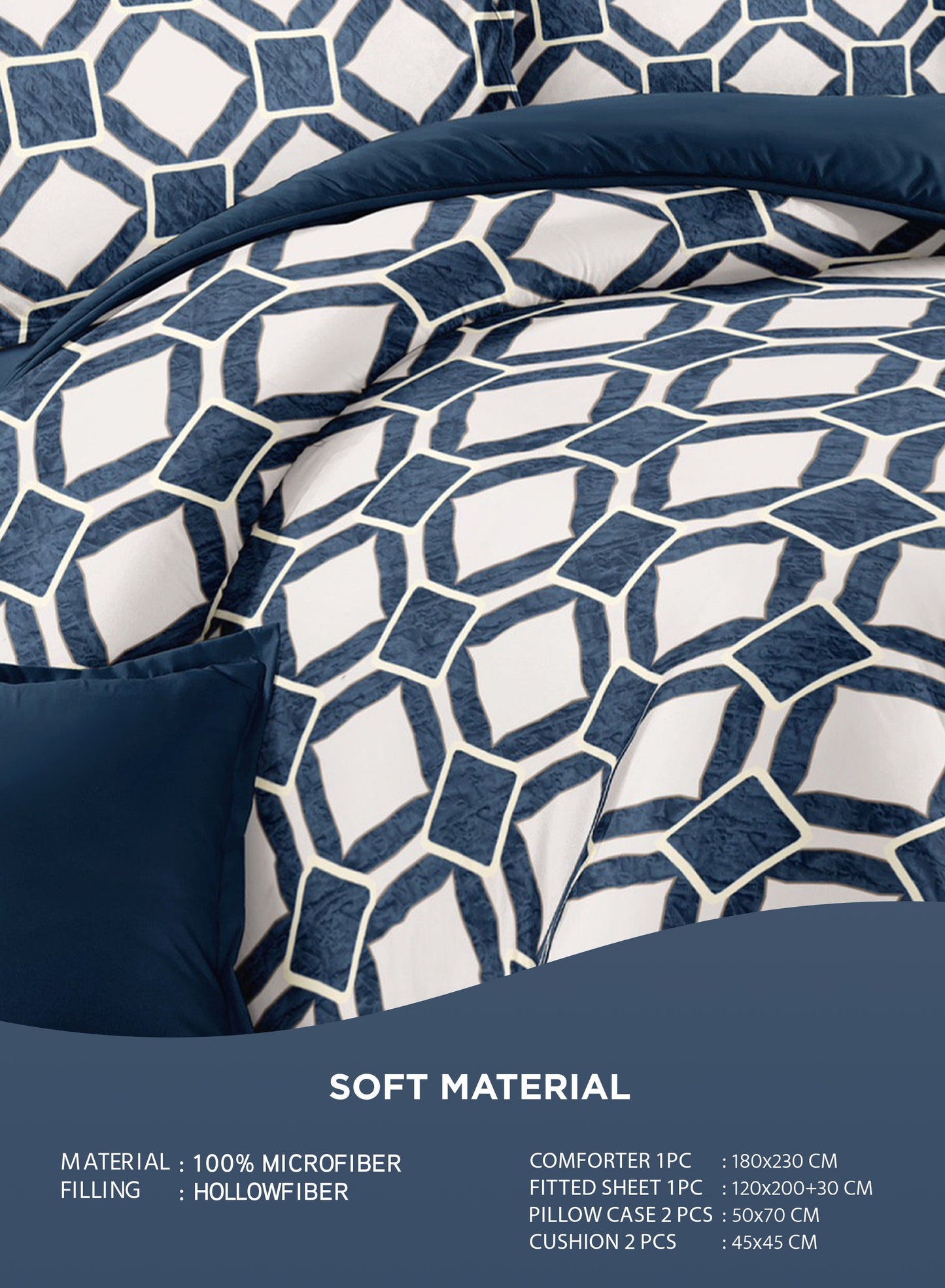 Parajohn Parry Life 4-Piece Microfiber Comforter Set – Ultra Soft Bedding Set with Fitted Sheet, Pillow Cases & Cushion (Breathable, Lightweight)  PARAJOHN UAE