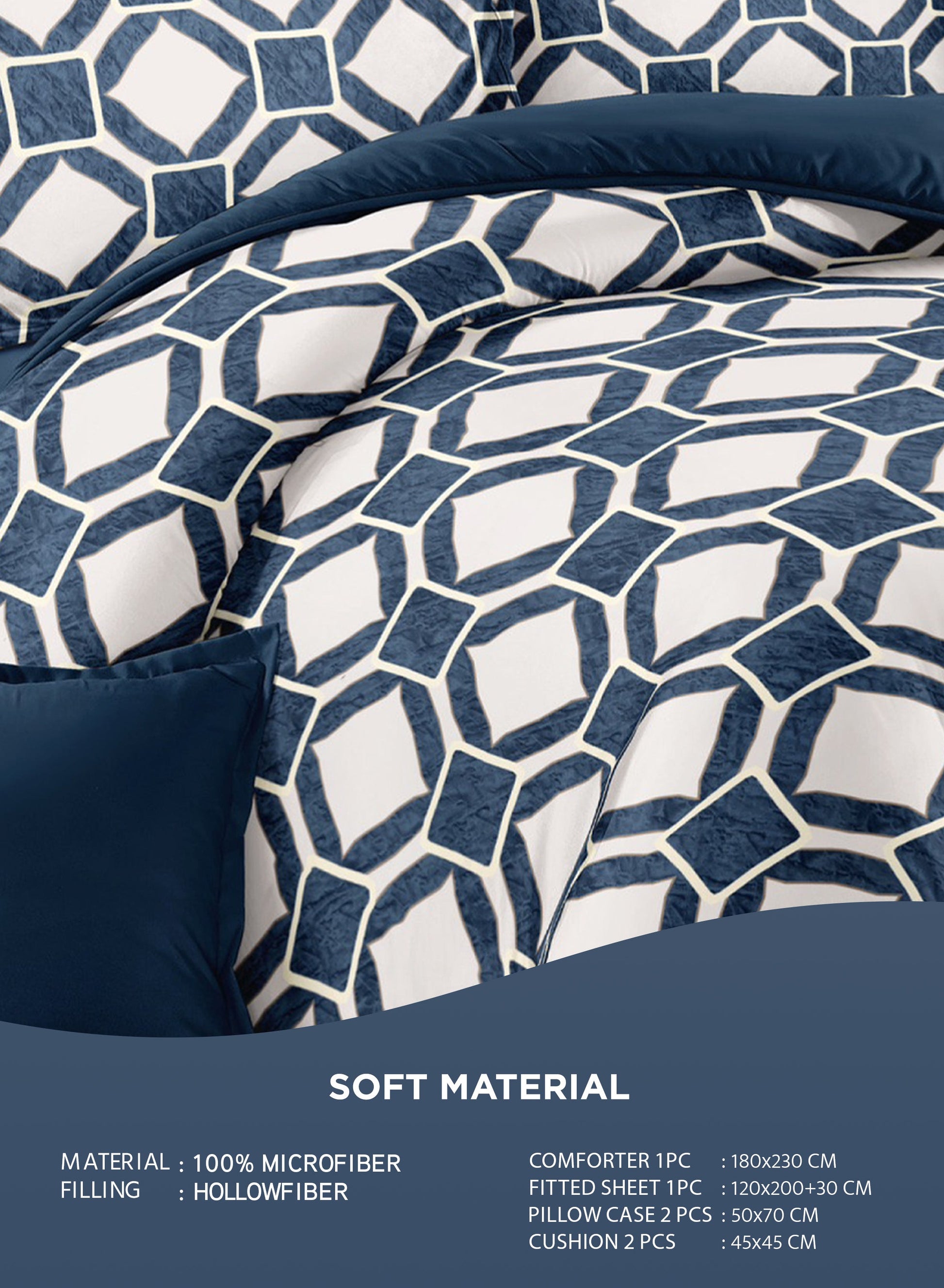Parajohn Parry Life 4-Piece Microfiber Comforter Set – Ultra Soft Bedding Set with Fitted Sheet, Pillow Cases & Cushion (Breathable, Lightweight)  PARAJOHN UAE