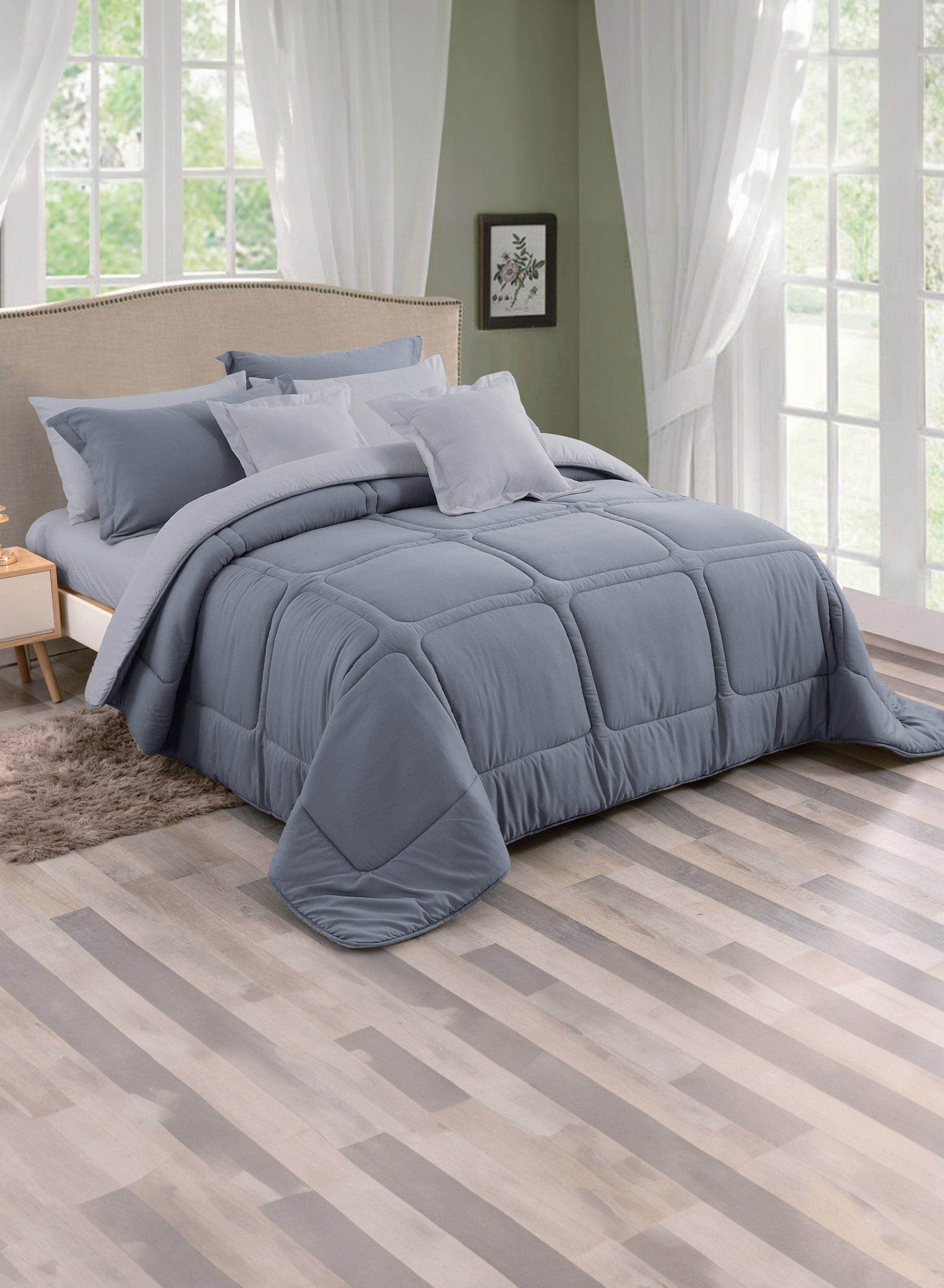 Parajohn Parry Life 6PCS Microfiber Comforter Set – Ultra Soft Bedding Set with Fitted Sheet, Pillow Cases & Cushions (Breathable, Lightweight)  PARAJOHN UAE