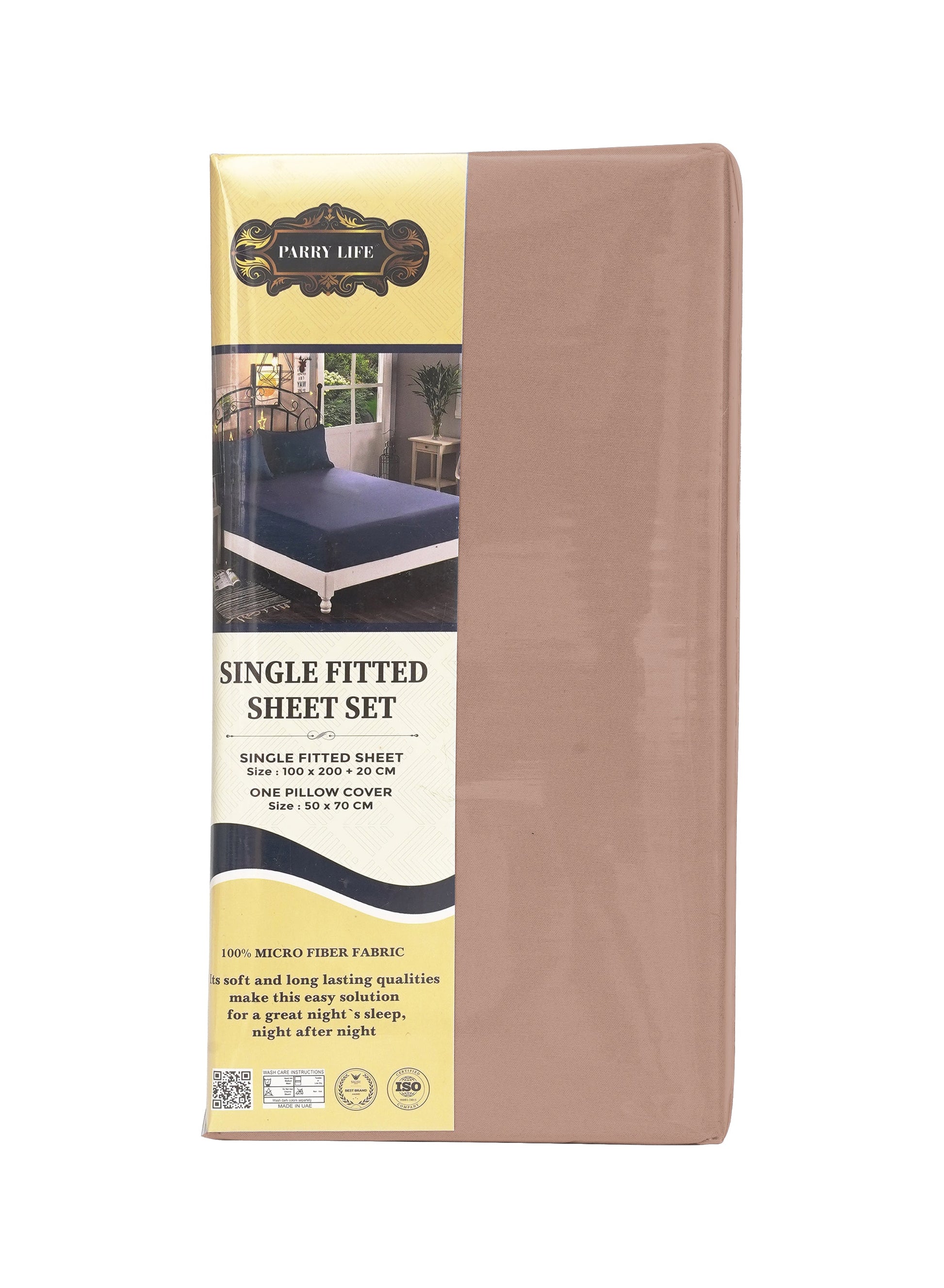 Parajohn Parrylife Single Fitted Sheet Set – 100% Microfiber Soft Bedding with Pillow Cover (100x200+20 cm)  PARAJOHN UAE
