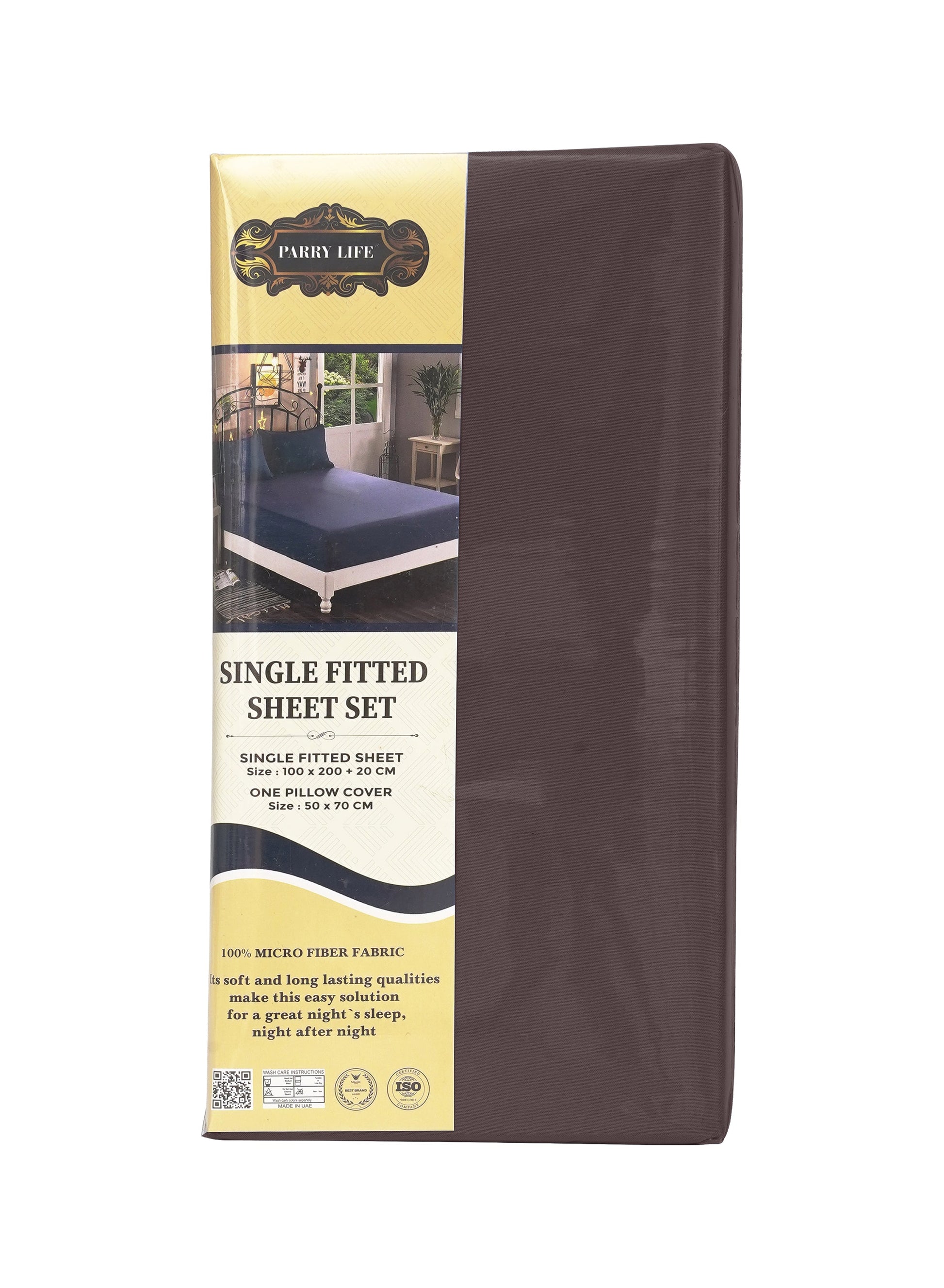 Parajohn Parrylife Single Fitted Sheet Set – 100% Microfiber Soft Bedding with Pillow Cover (100x200+20 cm)  PARAJOHN UAE
