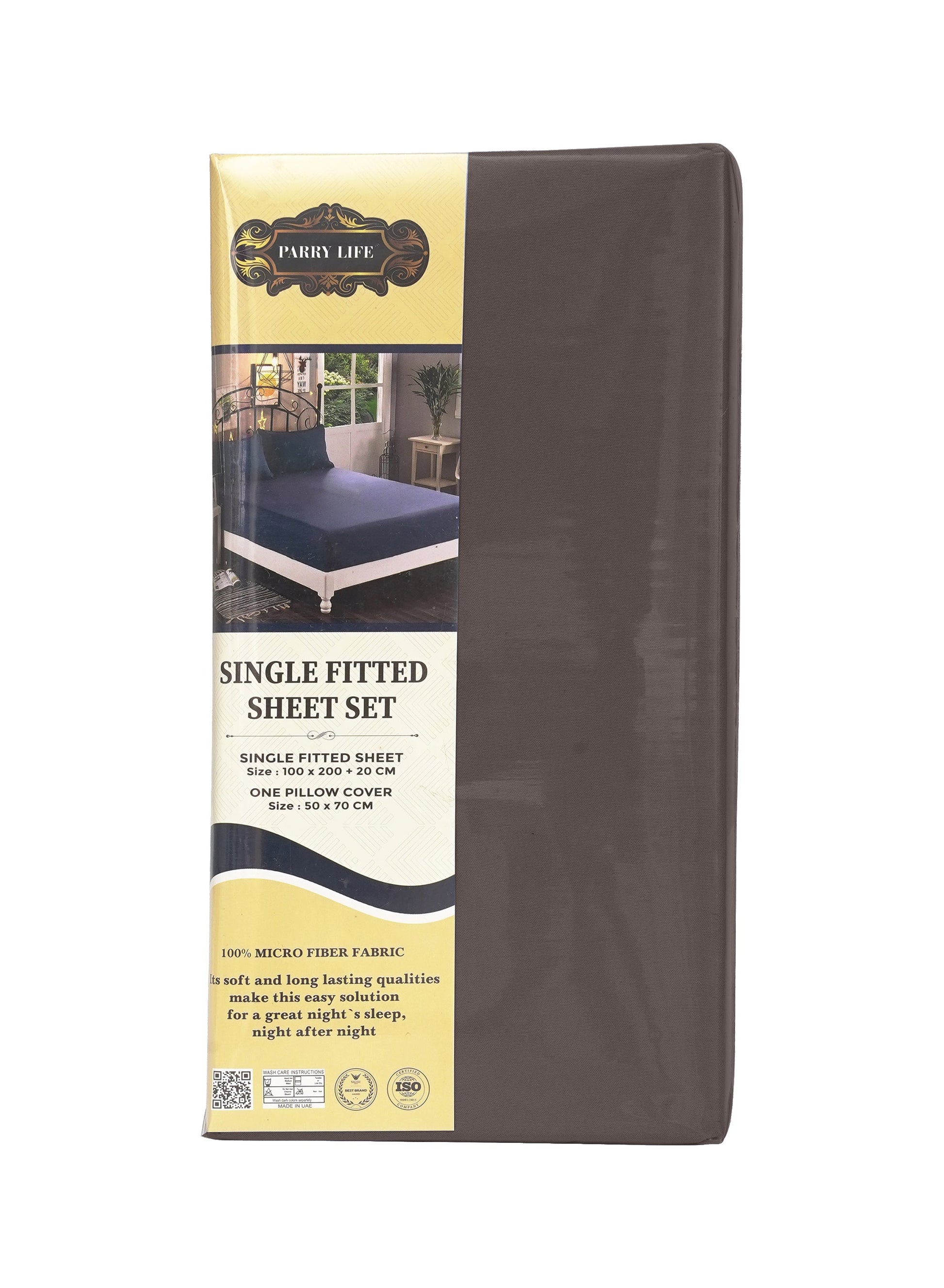 Parajohn Parrylife Single Fitted Sheet Set – 100% Microfiber Soft Bedding with Pillow Cover (100x200+20 cm)  PARAJOHN UAE