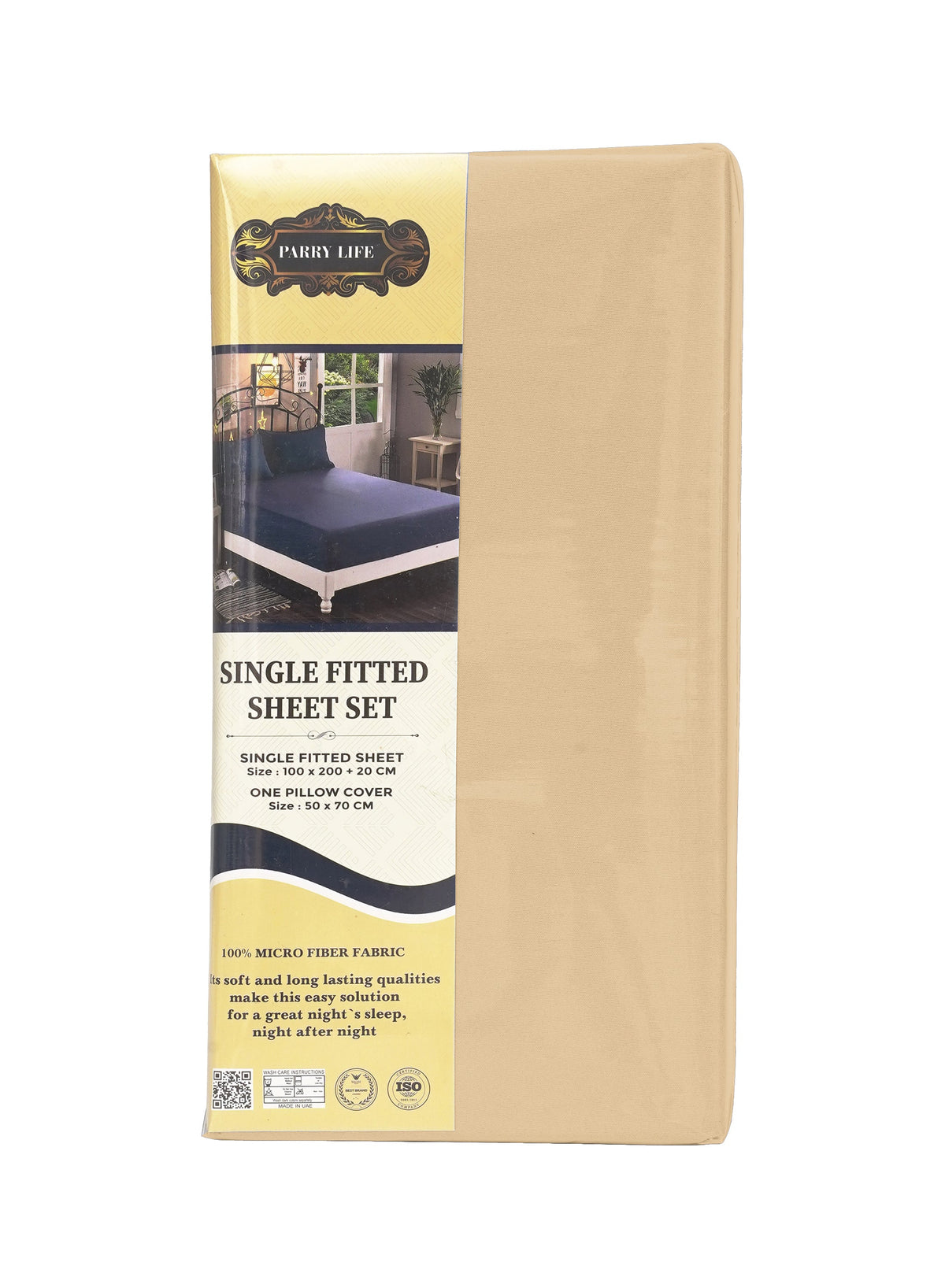 Parajohn Parrylife Single Fitted Sheet Set – 100% Microfiber Soft Bedding with Pillow Cover (100x200+20 cm)  PARAJOHN UAE