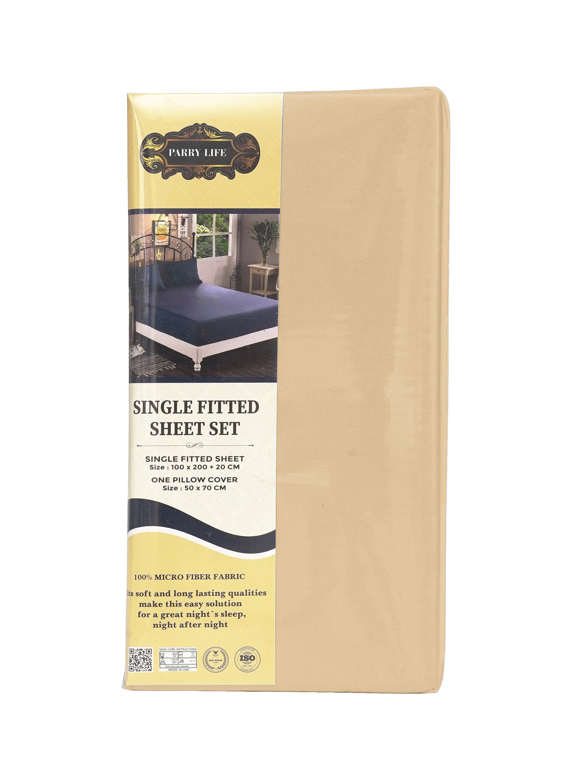 Parajohn Parrylife Single Fitted Sheet Set – 100% Microfiber Soft Bedding with Pillow Cover (100x200+20 cm)  PARAJOHN UAE