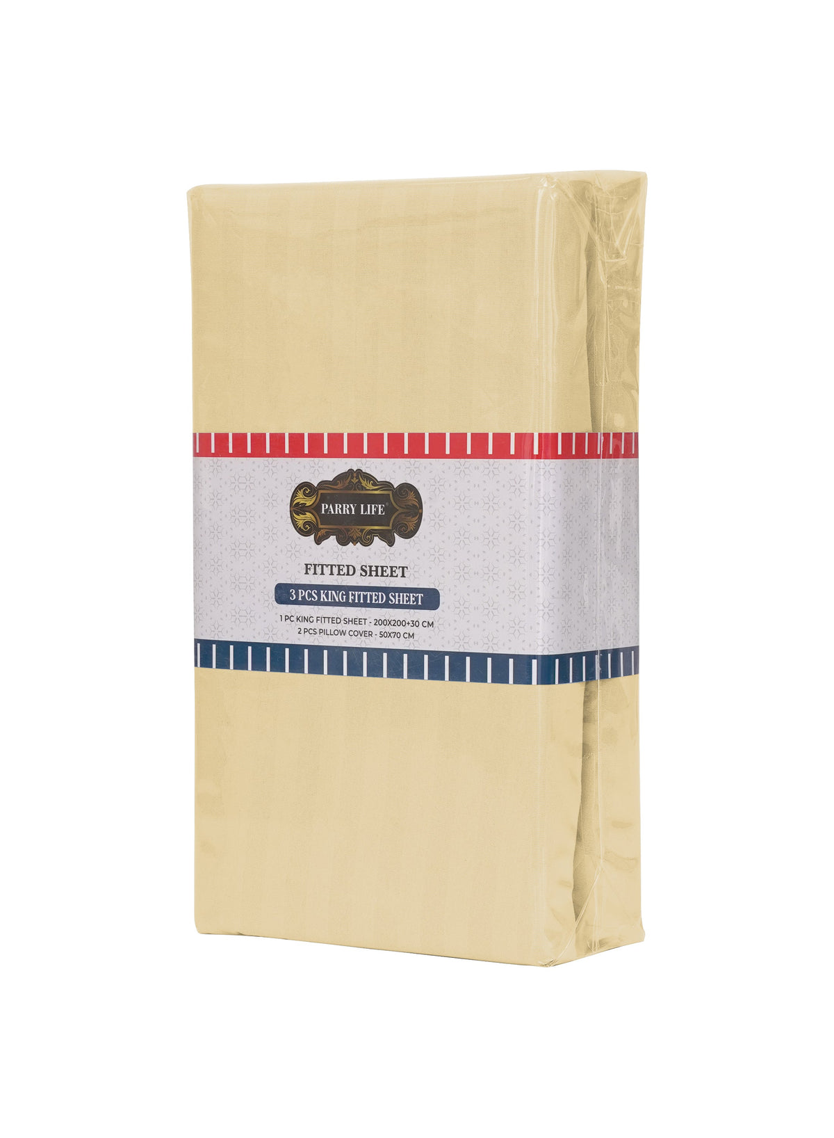 Parajohn Parry Life King Fitted Sheet Set — Soft & Snug Fit | 3 PCS, 200×200+30 cm  PARAJOHN UAE