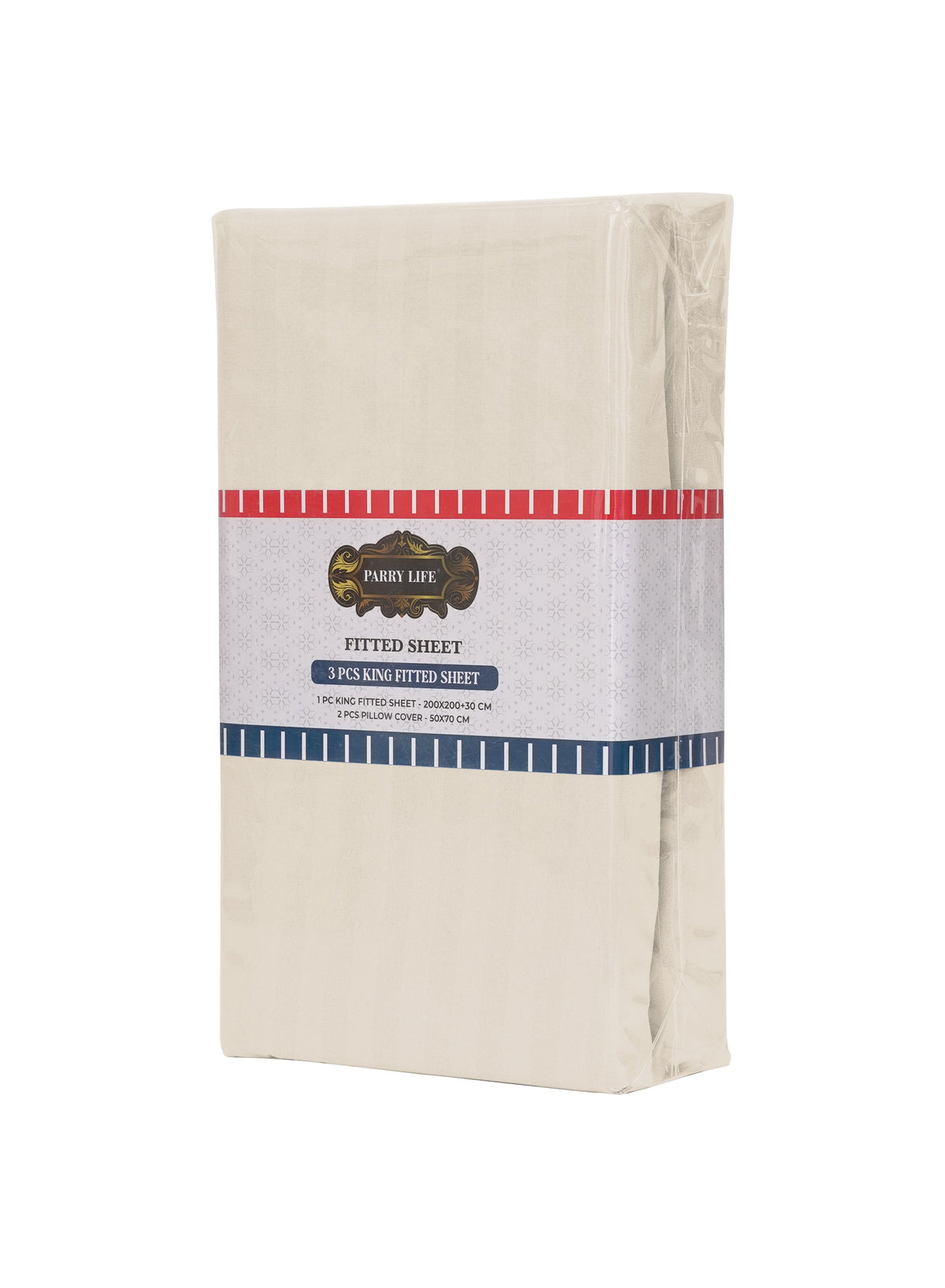 Parajohn Parry Life King Fitted Sheet Set — Soft & Snug Fit | 3 PCS, 200×200+30 cm  PARAJOHN UAE