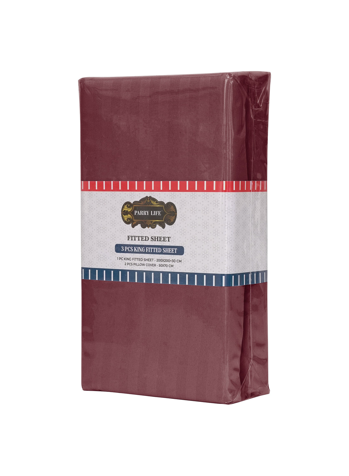 Parajohn Parry Life King Fitted Sheet Set — Soft & Snug Fit | 3 PCS, 200×200+30 cm  PARAJOHN UAE