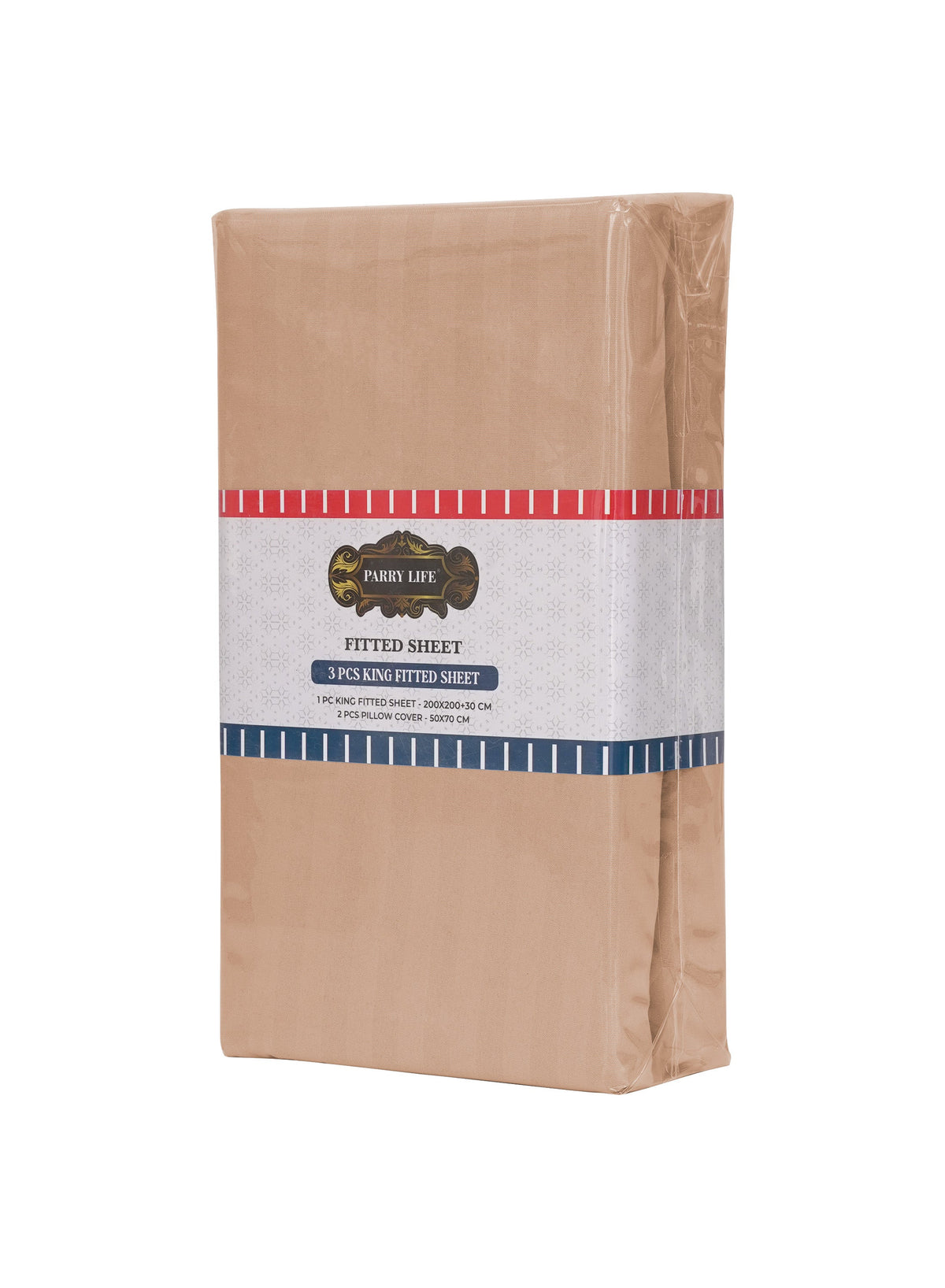 Parajohn Parry Life King Fitted Sheet Set — Soft & Snug Fit | 3 PCS, 200×200+30 cm  PARAJOHN UAE