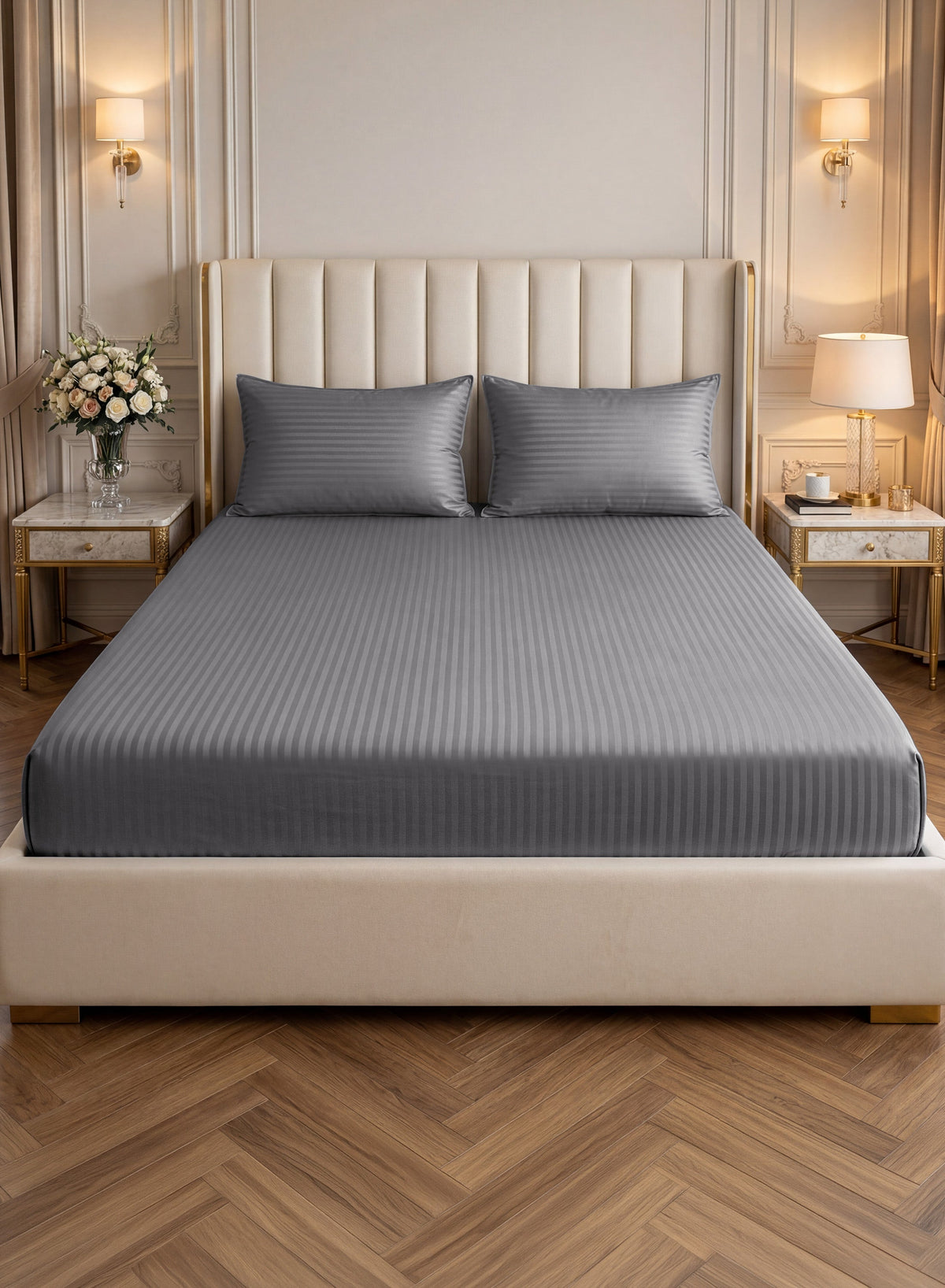 Parajohn Parry Life King Fitted Sheet Set — Soft & Snug Fit | 3 PCS, 200×200+30 cm  PARAJOHN UAE