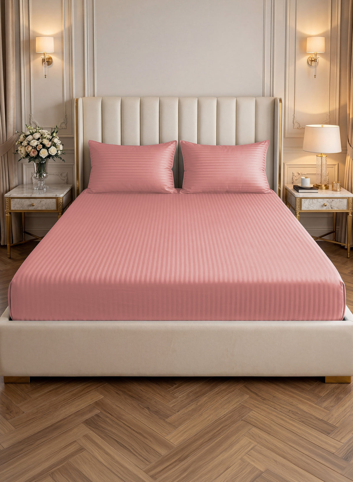 Parajohn Parry Life King Fitted Sheet Set — Soft & Snug Fit | 3 PCS, 200×200+30 cm  PARAJOHN UAE