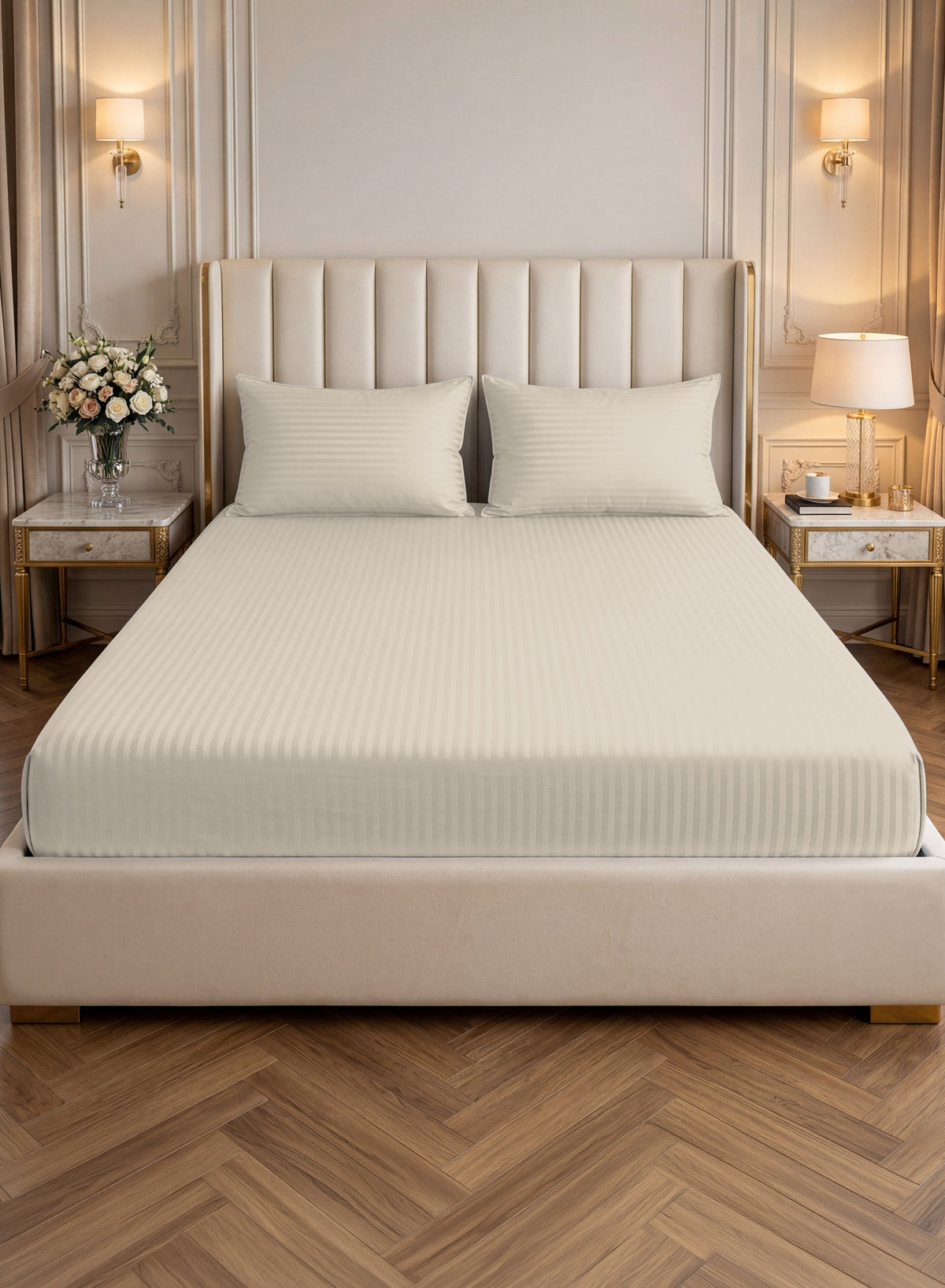 Parajohn Parry Life King Fitted Sheet Set — Soft & Snug Fit | 3 PCS, 200×200+30 cm  PARAJOHN UAE