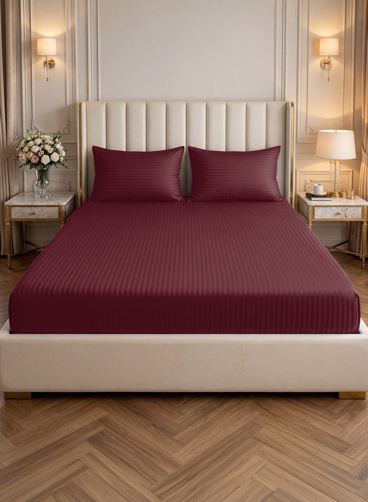Parajohn Parry Life King Fitted Sheet Set — Soft & Snug Fit | 3 PCS, 200×200+30 cm  PARAJOHN UAE