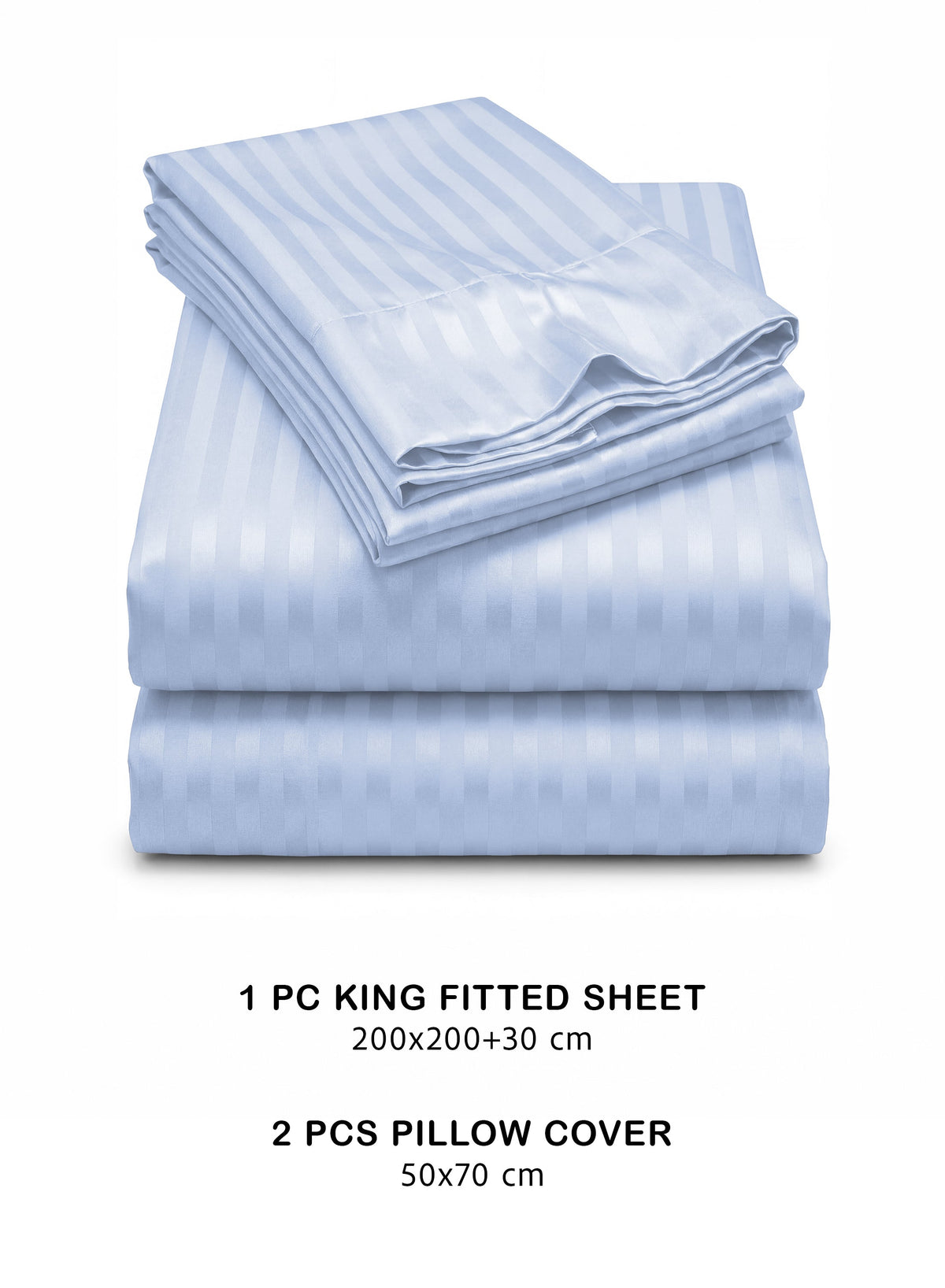 Parajohn Parry Life King Fitted Sheet Set — Soft & Snug Fit | 3 PCS, 200×200+30 cm  PARAJOHN UAE