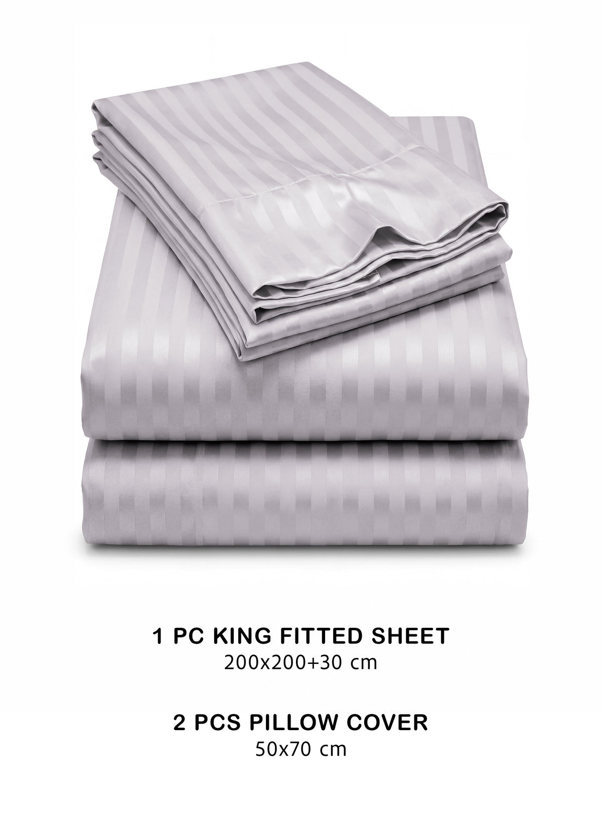 Parajohn Parry Life King Fitted Sheet Set — Soft & Snug Fit | 3 PCS, 200×200+30 cm  PARAJOHN UAE