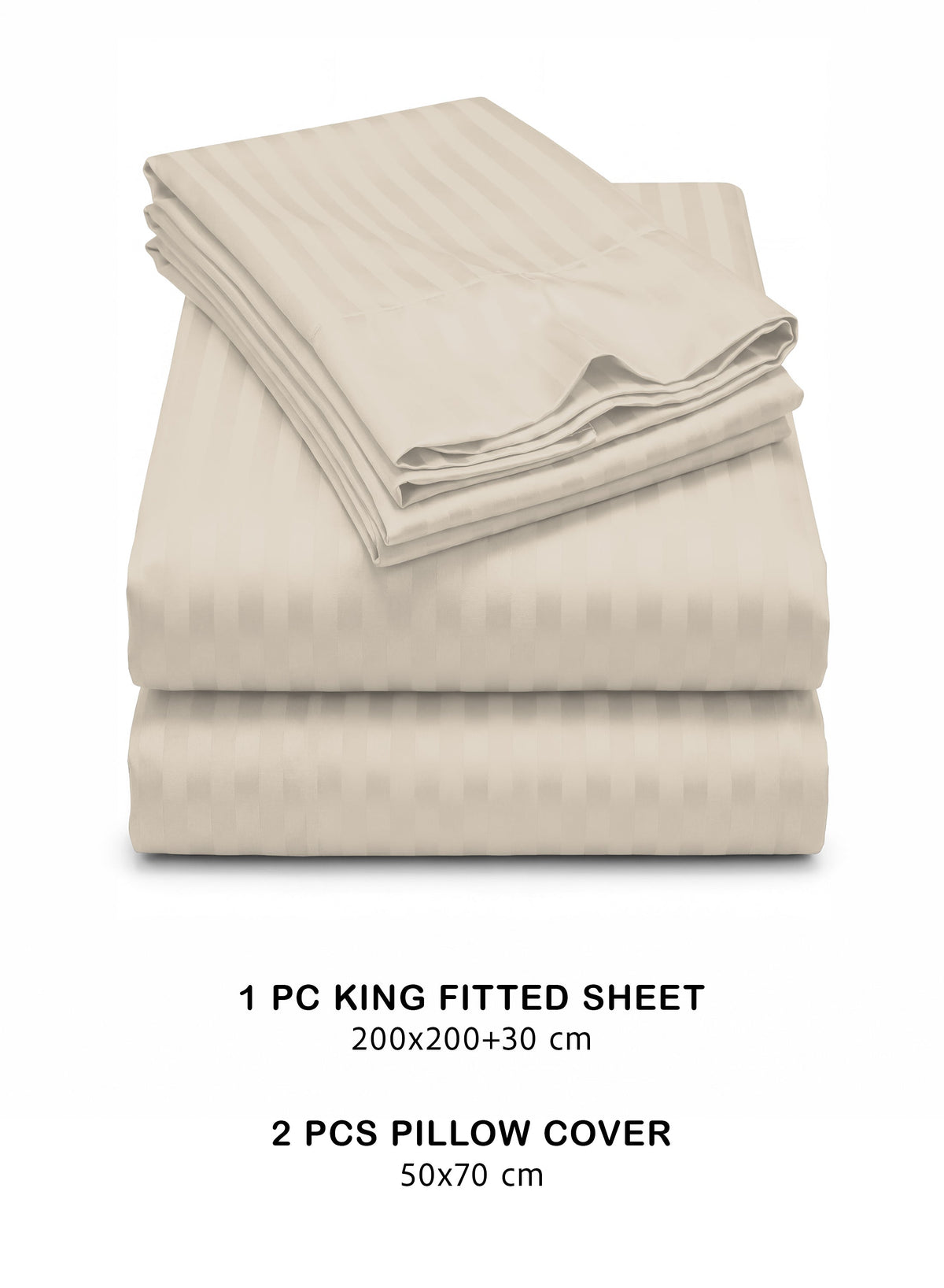 Parajohn Parry Life King Fitted Sheet Set — Soft & Snug Fit | 3 PCS, 200×200+30 cm  PARAJOHN UAE