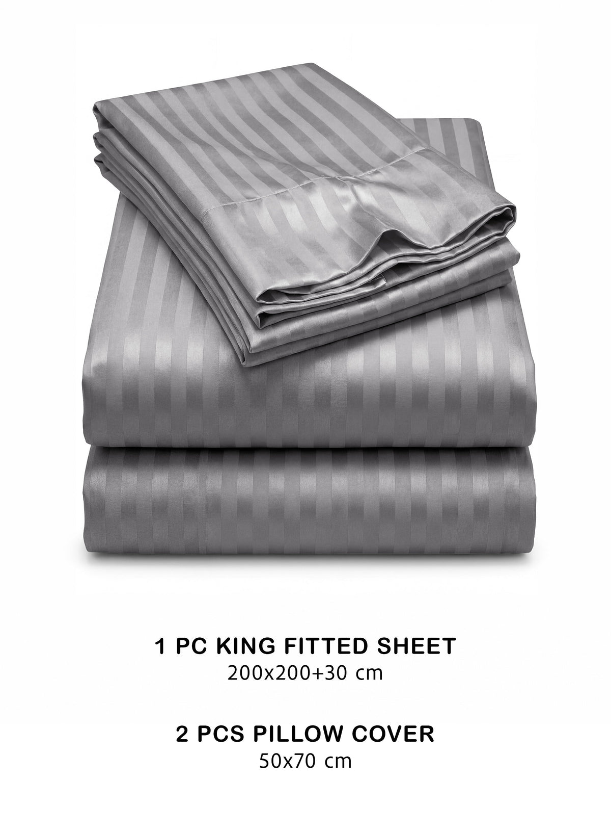 Parajohn Parry Life King Fitted Sheet Set — Soft & Snug Fit | 3 PCS, 200×200+30 cm  PARAJOHN UAE