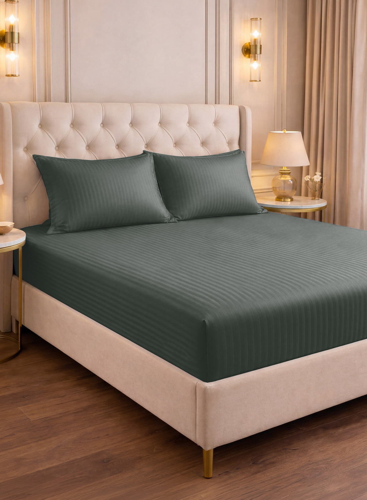 Parajohn Parry Life King Fitted Sheet Set — Soft & Snug Fit | 3 PCS, 200×200+30 cm  PARAJOHN UAE