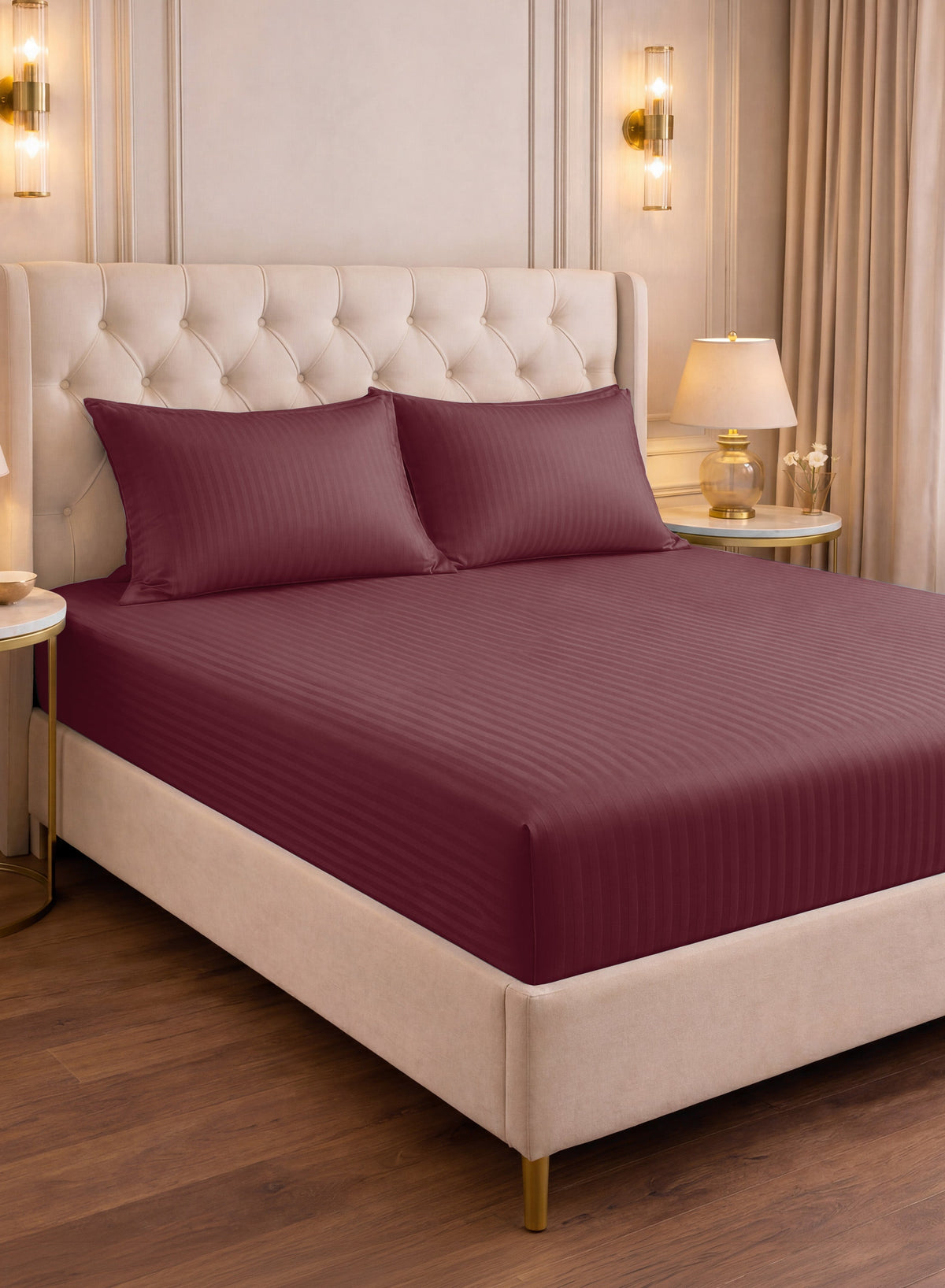 Parajohn Parry Life King Fitted Sheet Set — Soft & Snug Fit | 3 PCS, 200×200+30 cm  PARAJOHN UAE