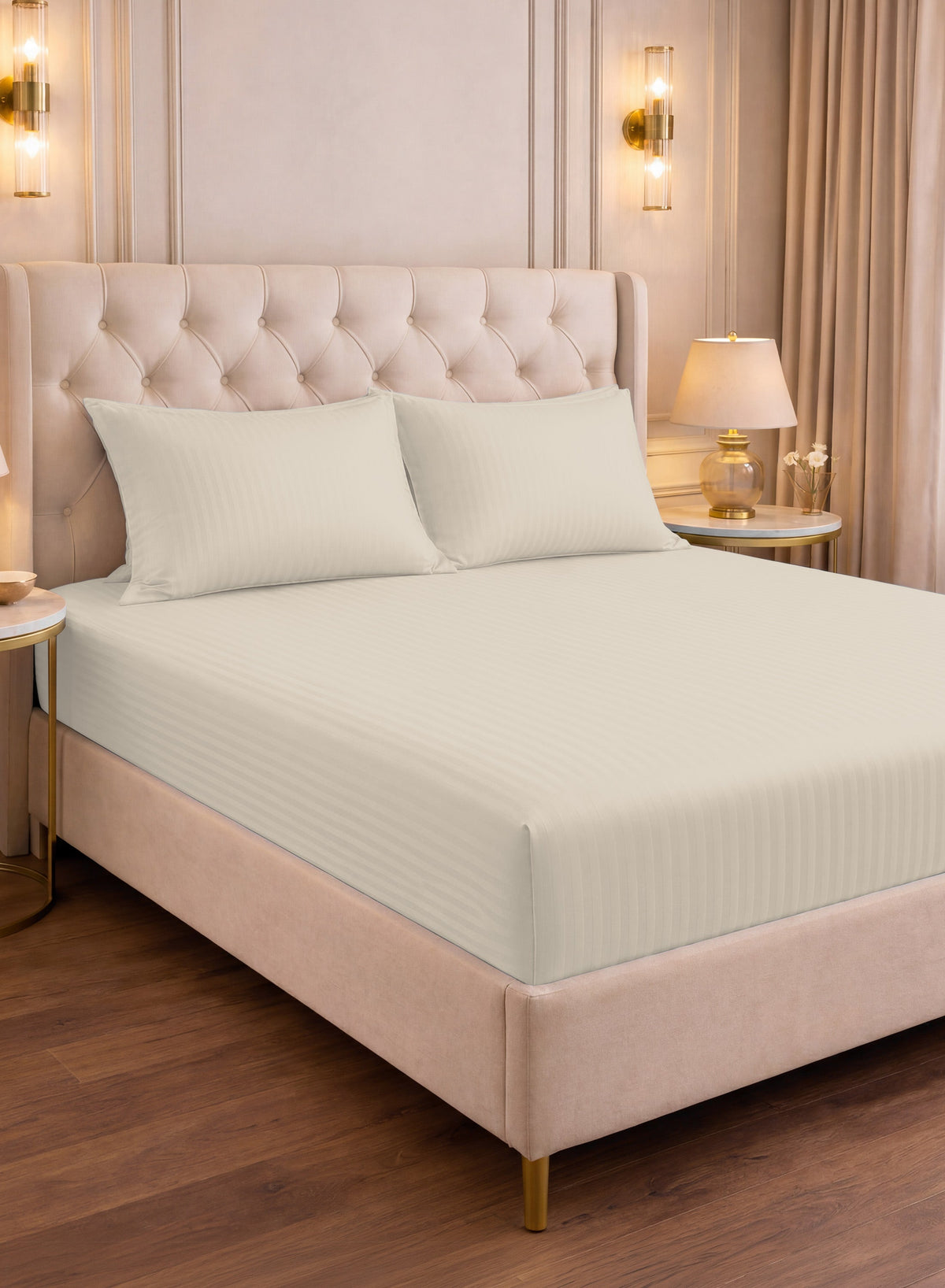 Parajohn Parry Life King Fitted Sheet Set — Soft & Snug Fit | 3 PCS, 200×200+30 cm  PARAJOHN UAE